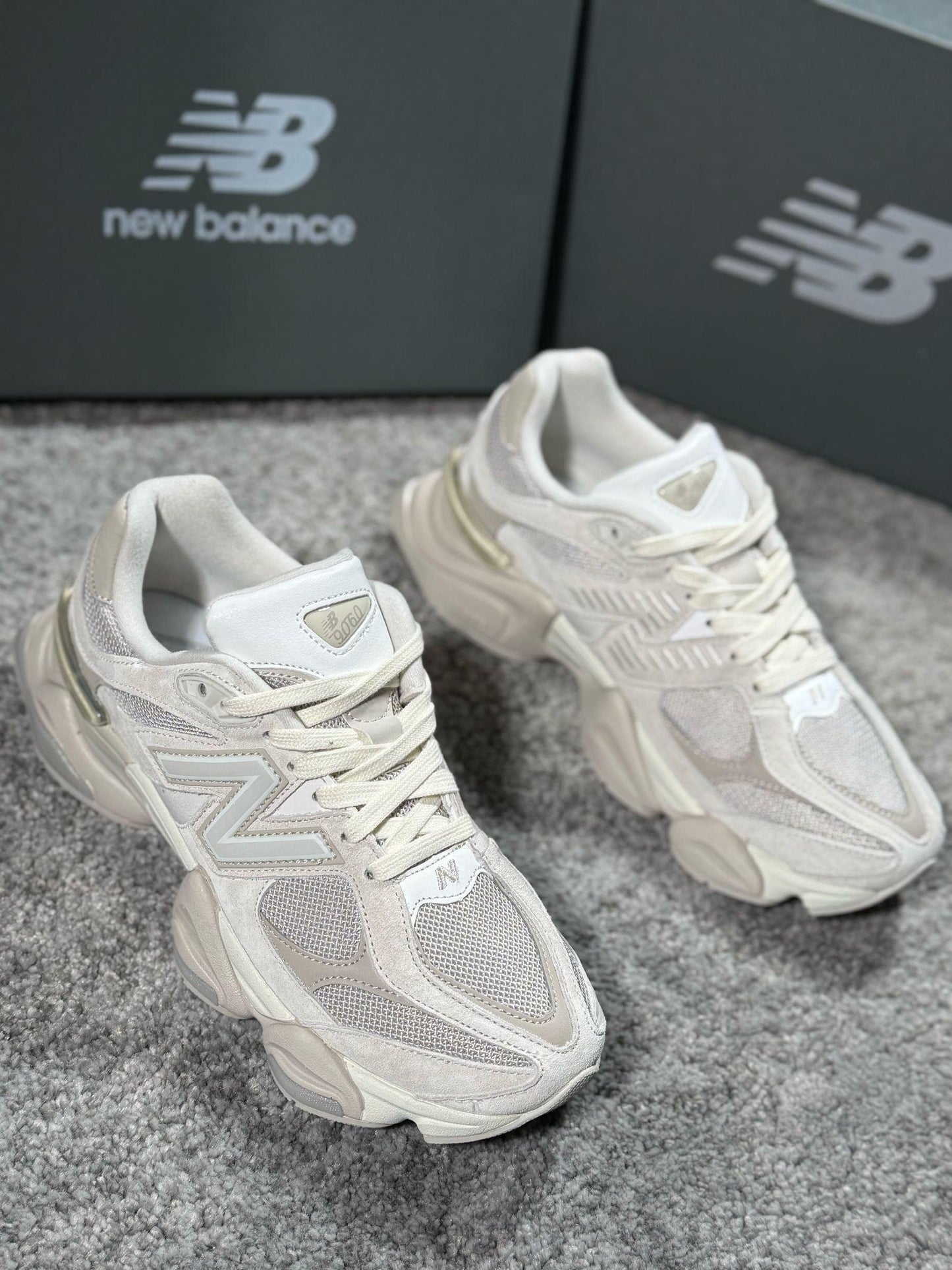 New Balance White Cream